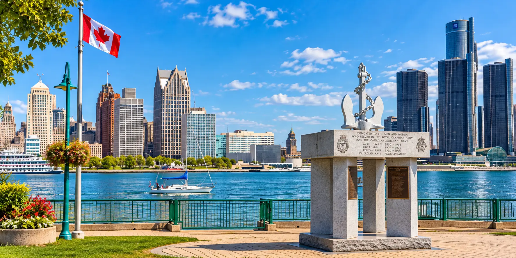 Dieppe Gardens & Detroit Skyline