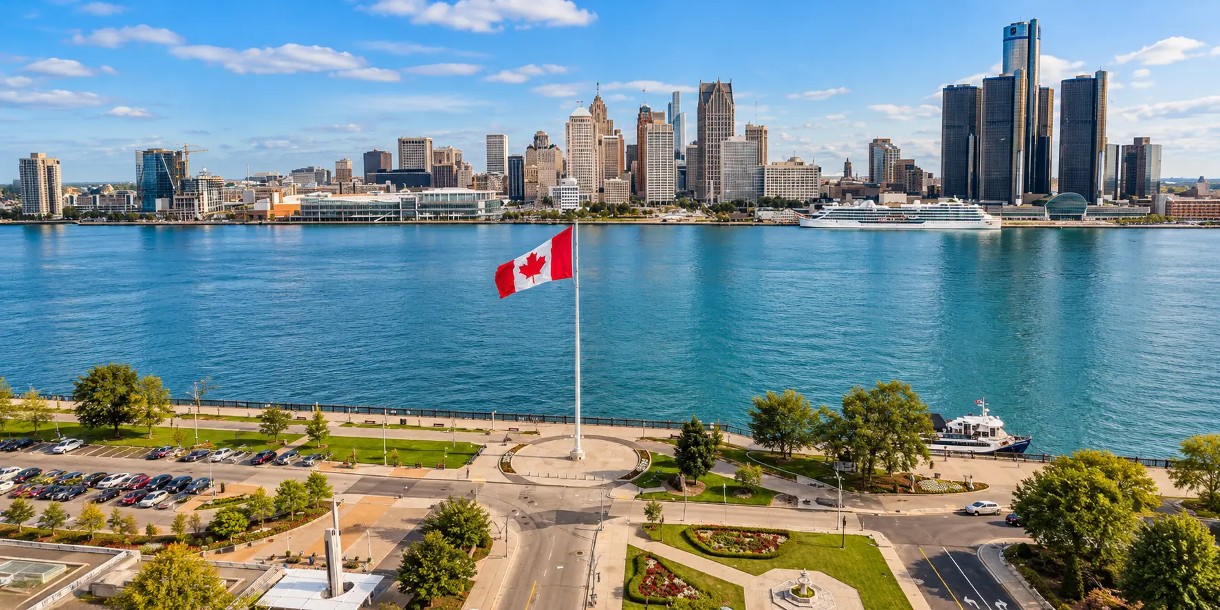 Windsor & Detroit Skyline